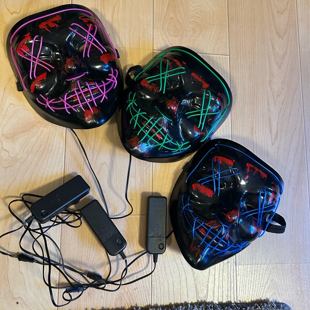 LED Light-Up Purge Halloween Masks